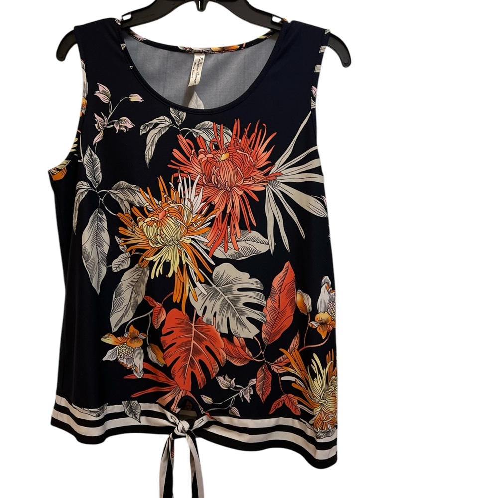 Per Seption Concept Women's Floral Sleeveless Tank Top M Multicolor